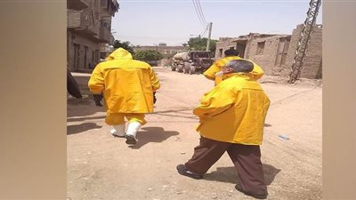 تعقيم وتطهير 5 مناطق بعد ظهور حالات مصابة بفيروس كورونا بقنا | صور