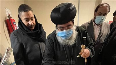 الأنبا سارافيم يزور مصابي حادث انهيار سقف كنيسة الإسماعيلية | صور