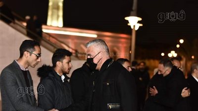 سيف زاهر ورامي ربيعة في عزاء والد زيدان | صور 