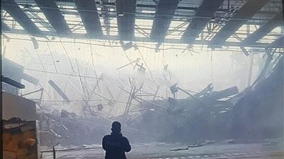 انهيار سقف مبنى مطار إسطنبول الجديد بسبب العاصفة الثلجية | فيديو