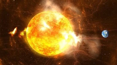 انفجار شمسي يخرج خيوطا مغناطيسية داكنة