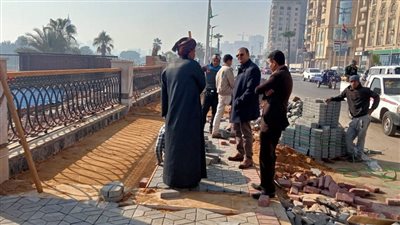 تركيب خراطيم ليد وكابلات في عمارات البرامجلي بشارع البحر الأعظم | صور