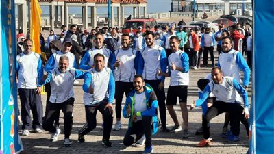 شباب الإسكندرية يشاركون بماراثون جري على الكورنيش | صور 
