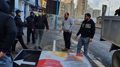 رفع آثار موجة الطقس السيئ في الإسكندرية