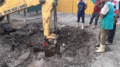 إصلاح مواسير مياه بأرض اللواء وبشتيل وأسفل الدائري في الجيزة 