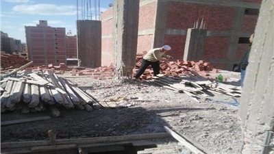 إيقاف حالتي بناء بالمنيا ضمن الموجة 19 لإزالة المخالفات 