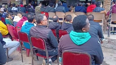 اقبال كبير علي مقاهي عين شمس لمشاهدة مباراة المنتخب أمام المغرب| صور 