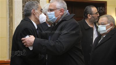 أحمد زكي بدر والسناوي في عزاء ياسر رزق| فيديو وصور