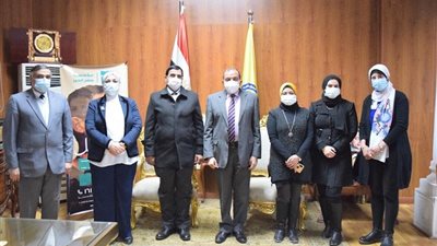 بروتوكول تعاون لسداد مصروفات المغتربين غير القادرين بجامعة بنى سويف