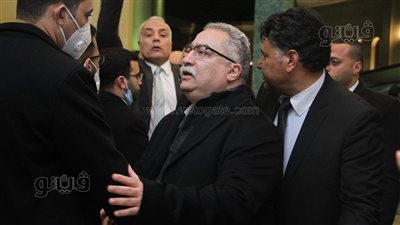 وزيرة التضامن وإبراهيم عيسى وطارق علام في عزاء ياسر رزق|صور