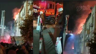 السيطرة على حريق عمارات الأوقاف بالحسين