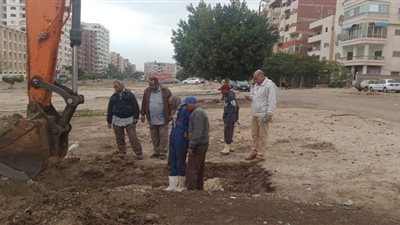 توصيل المياه العكرة لمسطح الدوحة بالإسماعيلية | صور