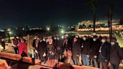 شركة الصوت والضوء تستقبل وفد سفراء الدول الأفريقية بالكرنك 