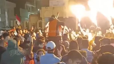 احتفالات صاخبة في المنوفية احتفالا بصعود منتخب مصر لنهائي أفريقيا | صور