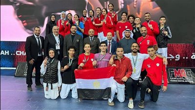 وزير الرياضة يشيد بحصد منتخب التايكوندو 15 ميدلية في كأس العرب بالإمارات 