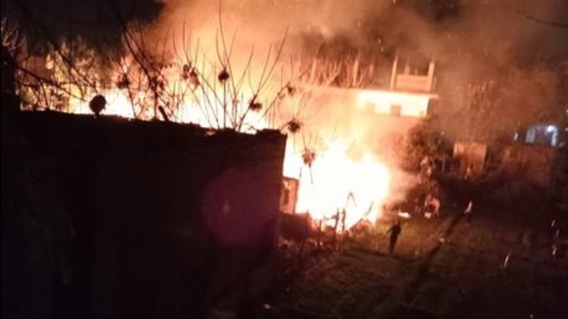 حريق ورشة أخشاب فى