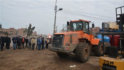 إزالة 29 حالة تعد على حرم الطريق الزراعي بالقليوبية