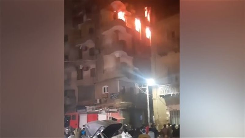حريق شقة سكنية بالمنيا
