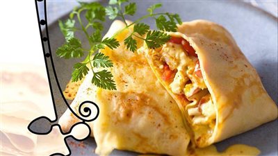 طريقة عمل الكريب بالفراخ في البيت زي المحلات