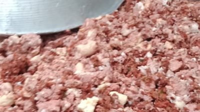 ضبط ٢ طن لحوم مفرومة وعجين حواوشي بمخزن في إمبابة | فيديو وصور