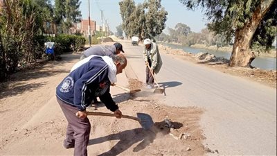 استجابة للمواطنين.. تسوية طرق التل الكبير بالإسماعيلية |صور 