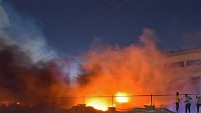 اندلاع حريق داخل مستشفى الحيدرية في النجف بالعراق