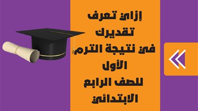 إزاي تعرف تقديرك في نتيجة الترم الأول للصف الرابع الابتدائي | انفوجراف
