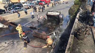 انفجار شاحنة محملة بالغاز في لبنان | فيديو