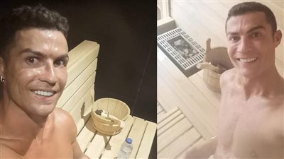 فيديو غريب لرونالدو داخل الساونا يثير حيرة متابعيه.. وزميله: ماذا تفعل يا أخي