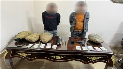 ضبط عنصرين إجراميين بحوزتهما أسلحة ومخدرات بالدقهلية