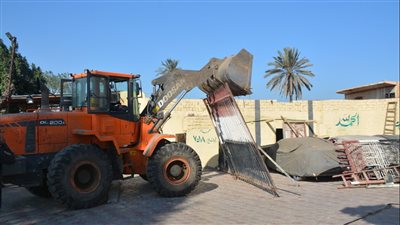 ازالة 30 حالة تعد على مساحة 4 أفدنة بحرم الطريق الزراعي في القليوبية