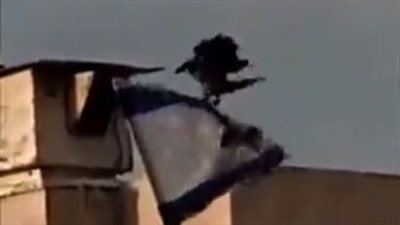 الغربان تنهش علم إسرائيل لتمزيقه.. والنشطاء: مشهد يتحدث عن نفسه | فيديو