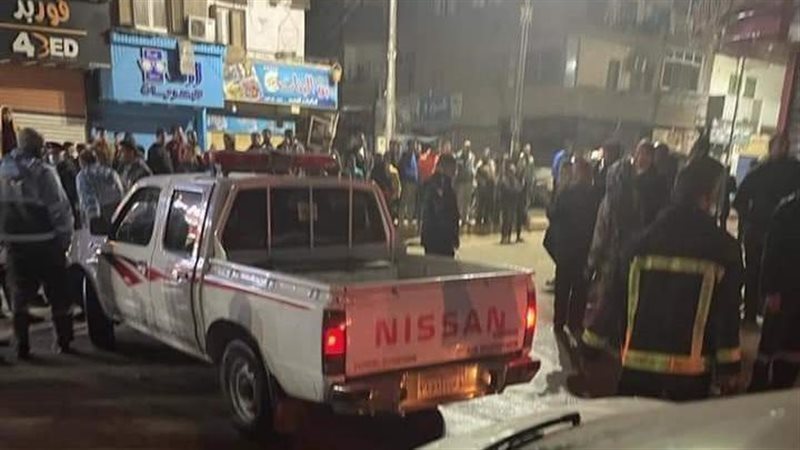 جانب من حريق شقة