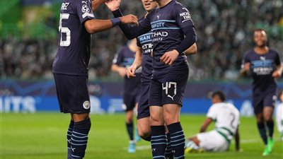 مانشستر سيتي يقسو على مضيفه سبورتنج لشبونة 0/4 في الشوط الأول