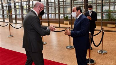 شاهد.. السيسي يلتقي رئيس المجلس الأوروبي وملك بلجيكا ورؤساء كبرى الشركات