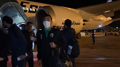 وصول بعثة بيراميدز إلى مطار لوساكا في زامبيا استعدادا لمواجهة زاناكو بالكونفدرالية| صور