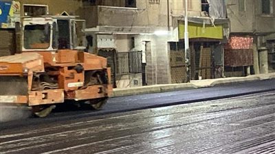 رصف شوارع الإسماعيلية والمغفرة بالطالبية | صور