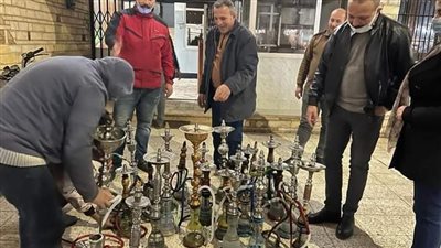 أمن دمياط يشن حملة مكبرة على المقاهي والكافيهات