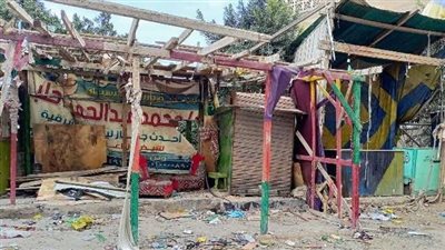 إزالة عشة سكنية مخالفة بجوار قصر ثقافة فاقوس بالشرقية | صور 