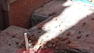 انهيار أجزاء من عقار بمنطقة الجمرك غرب الإسكندرية