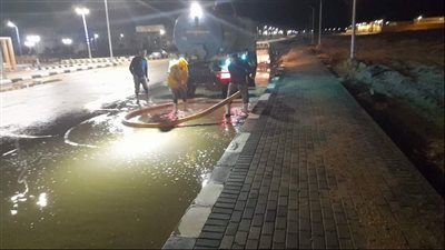 استمرار رفع مياه الأمطار من شوارع جنوب سيناء| صور