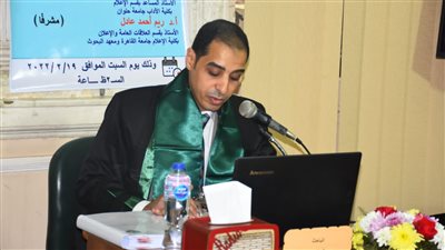 محمود الشافعى يحصل على الامتياز برسالة «الأحداث الخاصة بالمؤسسات الثقافية»