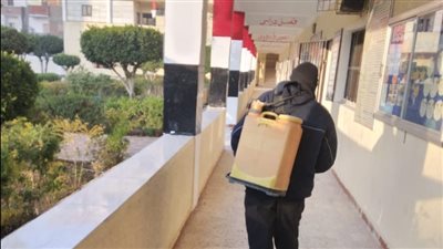 أحياء الإسماعيلية تنظم حملات لتعقيم المدارس | صور