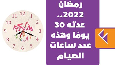 رمضان 2022.. عدته 30 يومًا وهذه عدد ساعات الصيام | انفوجراف