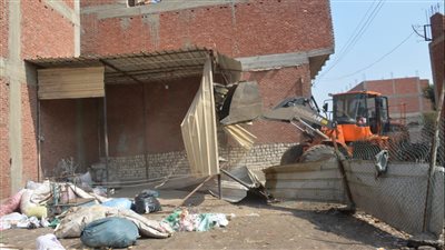 إزالة 34 حالة تعد على الأراضي الزراعية بالقليوبية 