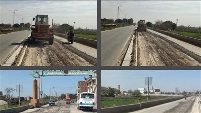 رفع كفاءة وتمهيد الطرق الرئيسية بأوسيم | صور