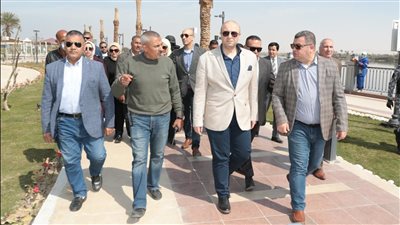 محافظ بني سويف يفتتح كورنيش النيل وممشى أهل مصر تجريبيًا لاستقبال المواطنين