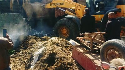 إزالة ٦ حالات تعد علي الاراضي الزراعية بمركز ابو النمرس|فيديو 