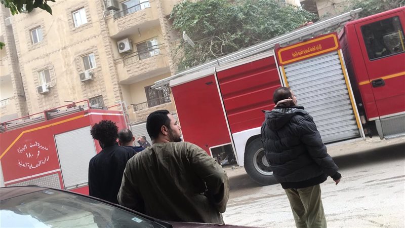 حريق شقة سكنية 
