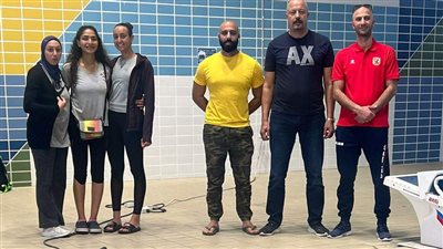 تدريبات قوية لفريق السباحة التوقيعية بالأهلي قبل بطولة «SPORTEX» الدولية في الإمارات